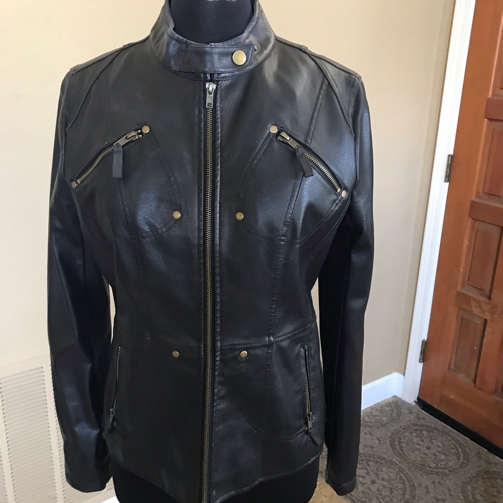 Faux Leather Black Jacket